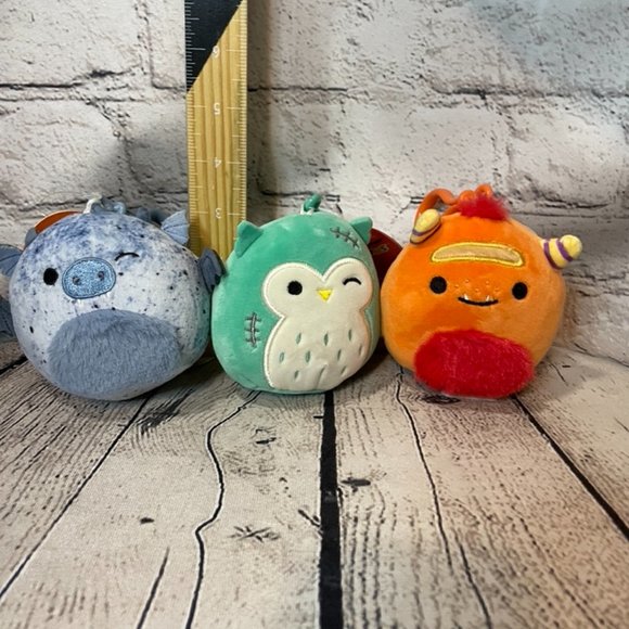 NWT Halloween Squishmallows- Winston, Gaines, Ernest 3 inches bat, owl, monster - Picture 2 of 8